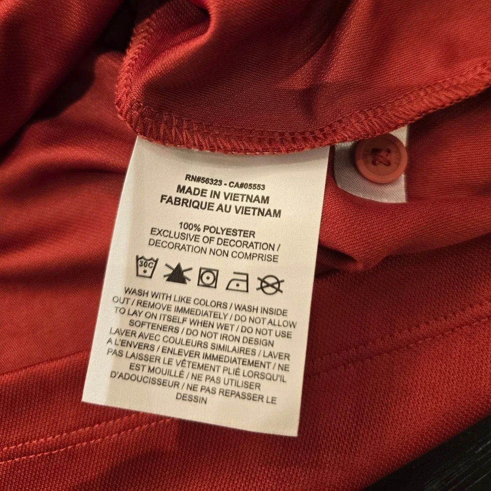 Nike Alabama Crimson Tide Mens Medium Dri-FIT Polo Shirt Red Short Sleeve NCAA - Picture 4 of 5